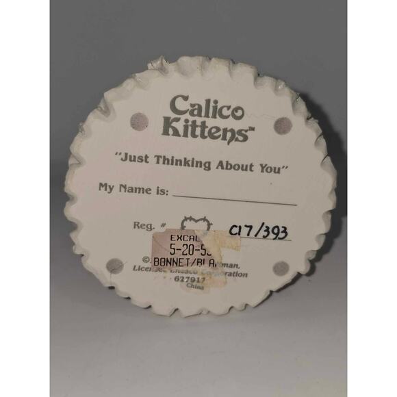 Enesco Calico Cats "Just thinking about you" 627917‎ - Picture 5 of 5